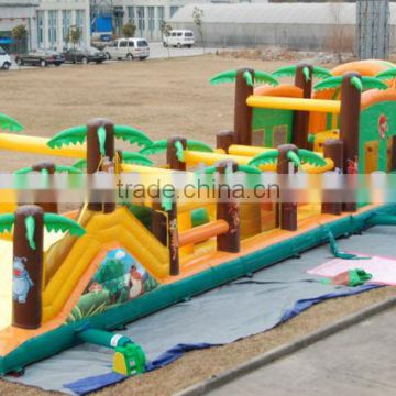 Cheer Amusement jungle course children indoor inflatable obstacle