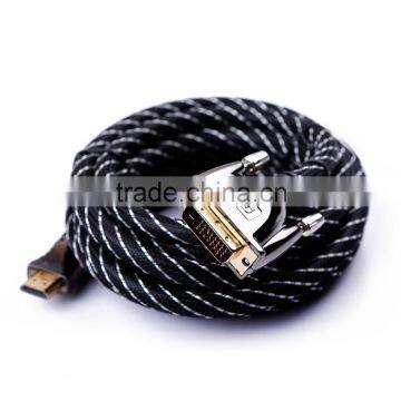 Metel Shell DVI to HDMI cable male to male for HDTV 1080P/ hdmi to dvi cable