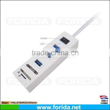 Fashion USB combo with card reader and USB HUB