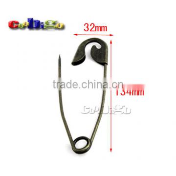 134*34mm Large Safety Pin Clasps Finding Antique Brass For Pin Craft #FLQ135