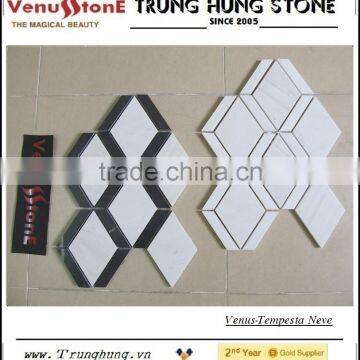 Polished Black and White Marble Mosaic With Special Design photo-3