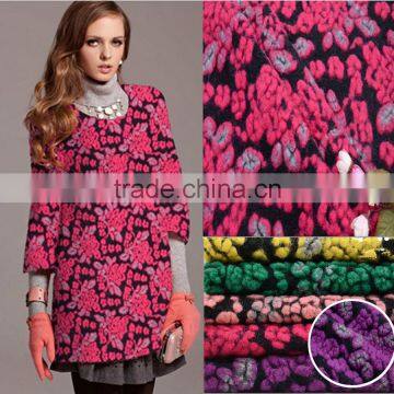 2016 winter new jacquard design wool blend heavy fabric 380gsm