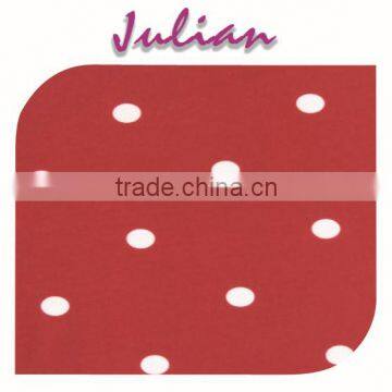 white dot on red plain pattern polyester spandex ripstop fabric