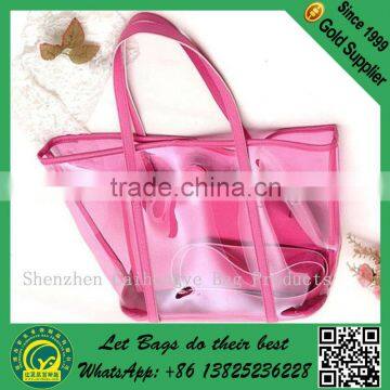 Hot sale sewn pvc beach bag with zipper