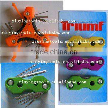 folding hex key set ( CRV steel)