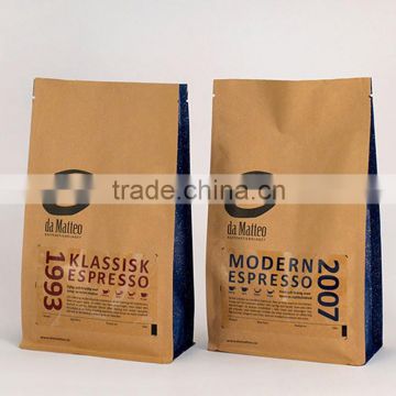 custom flat bottom gusset bag food packaging bag