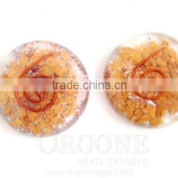 Yellow Jasper Energy Orgone Disc | Orgone Cabachons Manufacturer