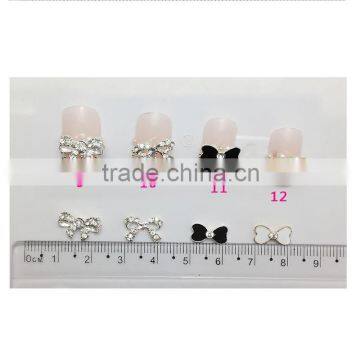 3D Nail Art DIY Decoration Black & White Color Bow Flower &Snowflake Pattern Nail Rhinestone Stickers For Manicure Tools photo-6