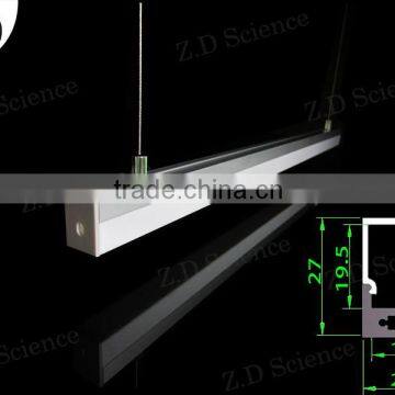 Aluminum Housing Suspended Extrusion Channel With 24V LED Lighting Strip Bar With Diffuser