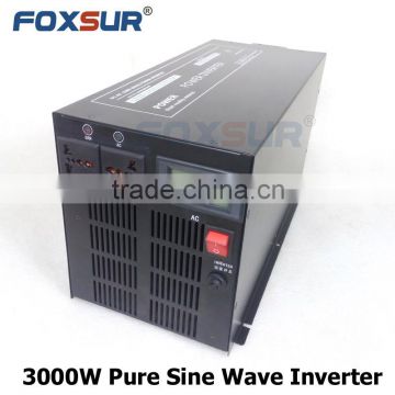 Big power 3000W Pure Sine Wave Inverter 12V 24V 48V DC to 110V 230V AC, DC to AC Solar power inverter with LCD display