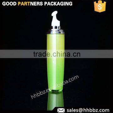 Yellow-green cosmetic oil square airless pump bottle 20ml