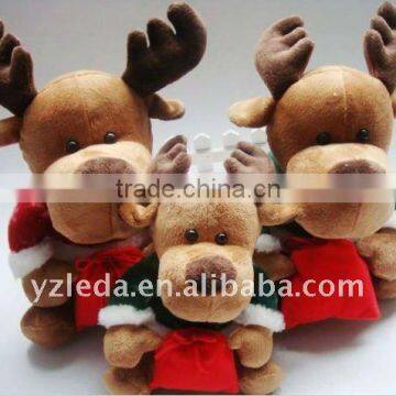 Plush Xmas Reindeer stuffed toy moose cushion