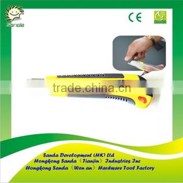 plastic utility knife with soft grip