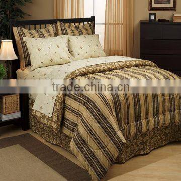 polyester/cotton single bed applique comforter set