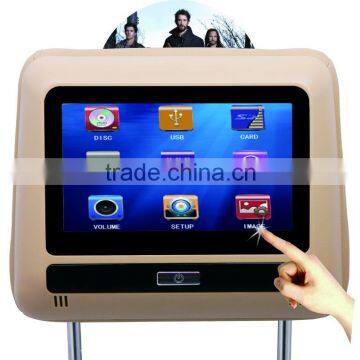 Headrest dvd with touch screen and HDMI USB SD FM IR wireless games