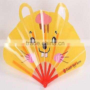 Plastic cartoon fans folding kid plastic hand fan customized printing fans