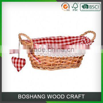 Colorful Cheap Wooden Empty Picnic Wicker Storage Baskets photo-5