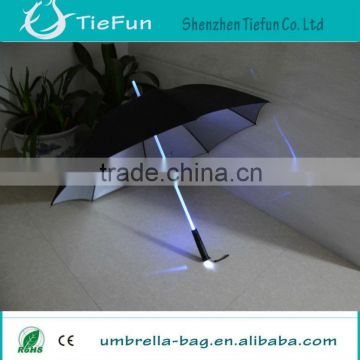 high quality 23inch x 8k straight umbrella outdoor led light umbrella