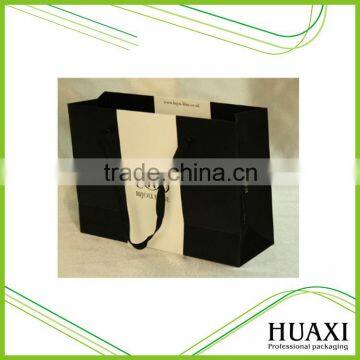 Packaging paper bag with your own logo white and black