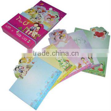 popular full color printing die cut memo pad set