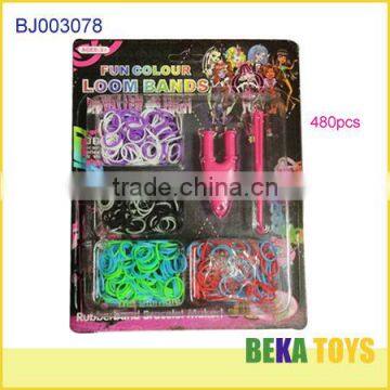 Monster high diy rubber loom band kit make rain loom bracelet set