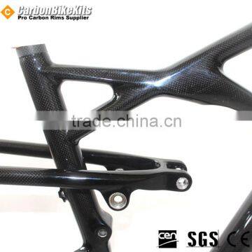 2016 CarbonBikeKits 29" MTB Full Suspension Carbon Frameset BB30/ PF30 Disc Brake E-type Mountain Carbon Fibre Bicycle Frame CF