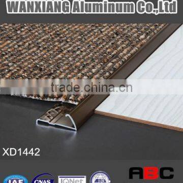 Colorful aluminium extrusion flooring profile edge profile for carpet use -XD1442