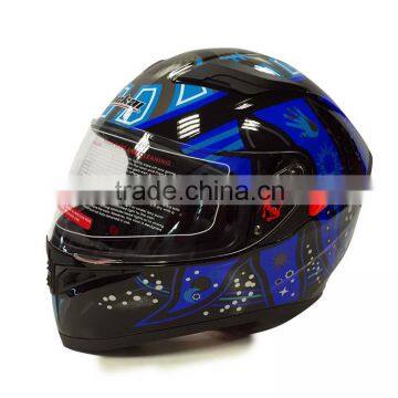 full face motorcycle helmet ABS matericl safty helmet with double visors                        
                                                Quality Choice