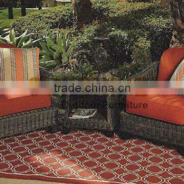 high end outdoor resorts pe rattan coffee set 1 CT+ 2 SF