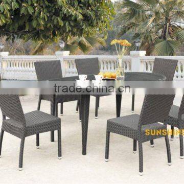 Outdoor furniture garden furniture rattan dining funriute dining set with table and chair