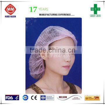 different color Disposable surgical nonwoven bouffant cap mob cap clip cap free sample