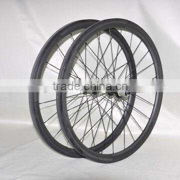 DENGFU 700c carbon wheelset 38mm clincher wheels 25mm width rim with black Powerway R13 hubs