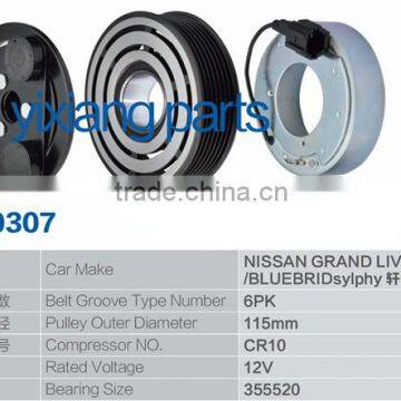 Lower Price 12V CR10 Compressor 115MM 6PK Auto AC Magnetic Clutch For Nissan Grand Livina photo-2