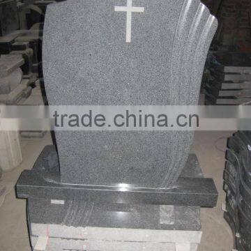 G654 dark grey granite tomb headstone design