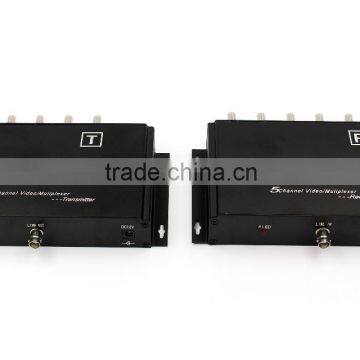 2016 new product 5 Channels coaxial analog video multiplexer for cctv camera