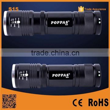 Wholesale Aluminum Zoomable Rechargeable Led Flashlight Torch