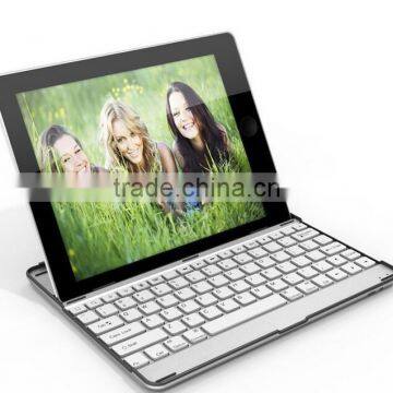 hot sale for ipad 2/3 alunminum wireless bluetooth 4.0 keyboard laser bluetooth keyboard