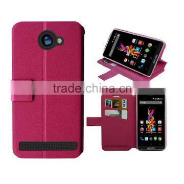 hot pink for archos 40D titanium case wallet leather case high quality with factory price