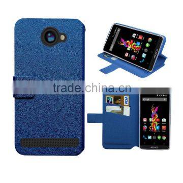 Blue leather case for archos 40D titanium case wallet leather case high quality with factory price