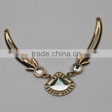 special drops gold decorative metalic neckline&fashion necklace