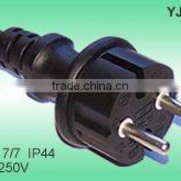 European VDE IP44 Water-proof Power Cord 2 non-wirable power cord