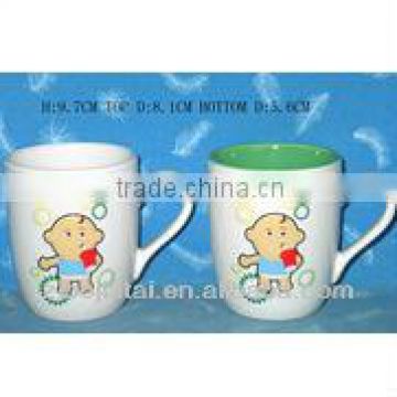 Drum Shape Promotion Gift Mug with Cartoon Decal