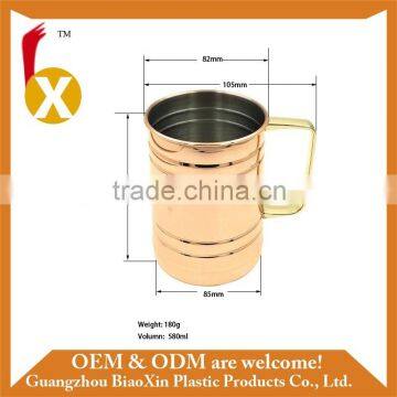 Factory outlet copper plated stainless steel beer mug