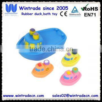 Vinyl rubber ship floating boat squeeze toy