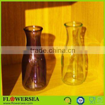 FLOWERSEA hot selling item bulk cheap colored and clear glass flower vase