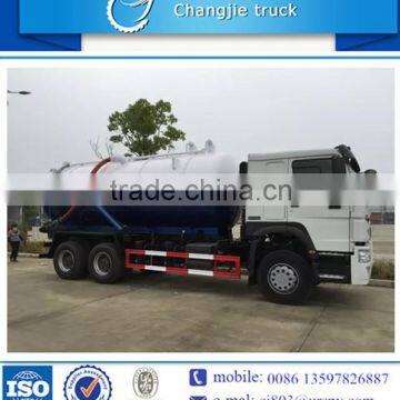 High performance 16-20cbm Howo 6*4 right hand drive vacuum sewage suction truck