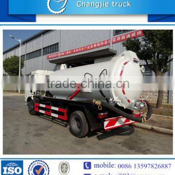 High performance factory price 4x2 Dongfeng 6cbm vacuum pump sewage tanker truck