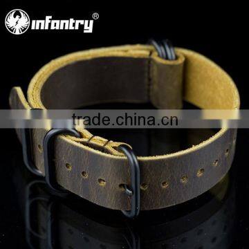 Infantry Military Leather Sport Army Camo Brown Watch Straps photo-4