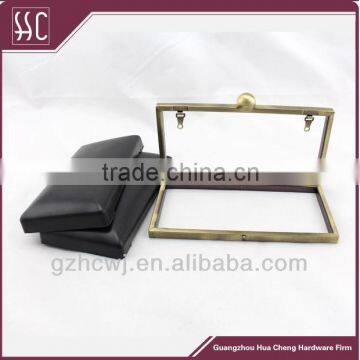 16.5x8cm Clutch Metal Frames With Black Plastic Shells Box Purse Frame photo-3