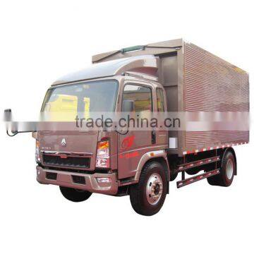 high quality famous brand sinotruk howo cargo truck 4x2 small food van truck low price exporting sale